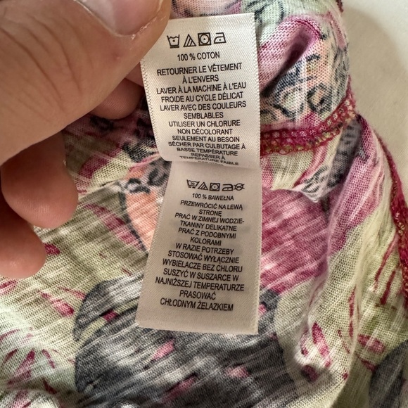 C&C California Women's Bright Safari Jungle 3/4 Sleeve T-Shirt Top 3X V-Neck - Picture 7 of 12